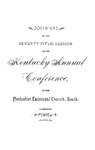 1895 Journal of the Seventy-Fifth Session of the Kentucky Annual Conference of the Methodist Episcopal Church, South by Methodist Episcopal Church, South