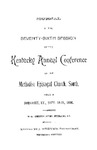 1896 Journal of the Seventy-Sixth Session of the Kentucky Annual Conference of the Methodist Episcopal Church, South by Methodist Episcopal Church, South