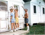 Tom Keent with Mark & Blaint Painting (ca. 1980's)