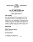 Christian Formation: Kingdom, Church & World
