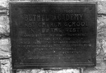 Bethel Academy Brass Marker