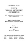 1956 Proceedings of the Ninth World Methodist Conference by World Methodist Council, Elmer T. Clark, and E. Benson Perkins
